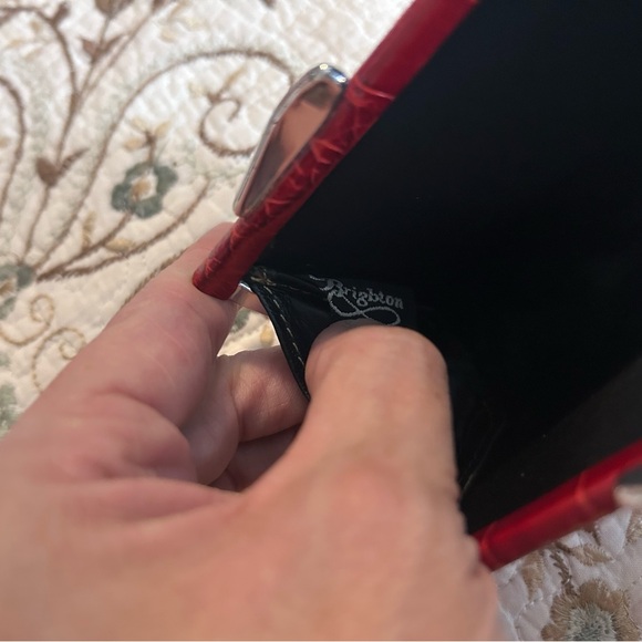 Brighton Red Crocodile-Embossed Wallet - Picture 4 of 4